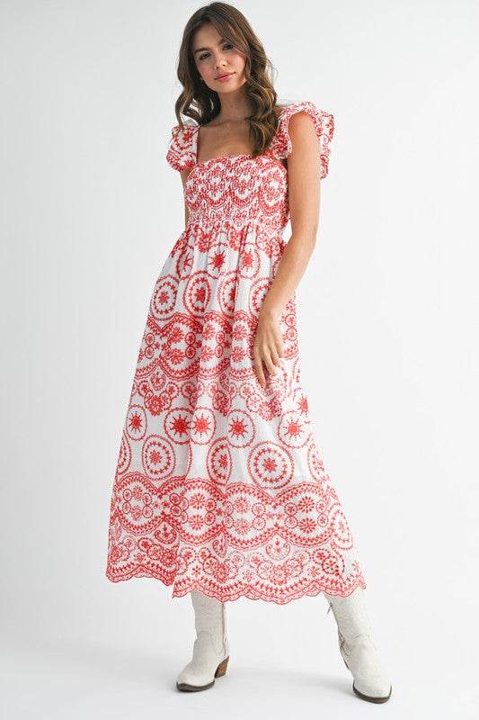 Barb Embroidered Maxi Sundress - Shop Style & More | Fresh Looks, Everyday Deals & Free Shipping