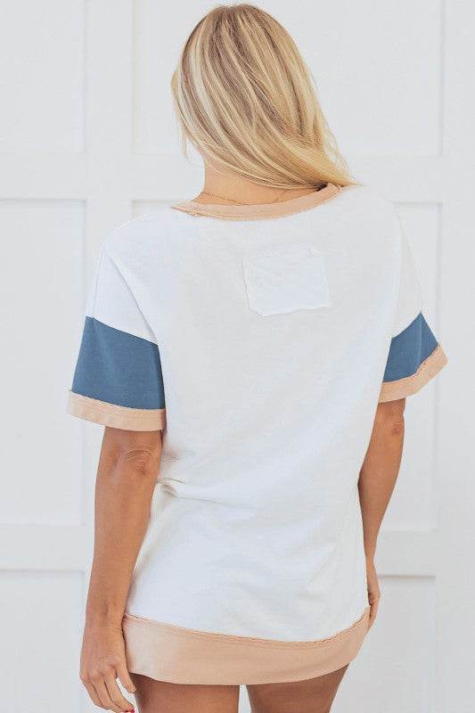 Kensley Patchwork Side Split Tunic Top - Shop Style & More | Fresh Looks, Everyday Deals & Free Shipping