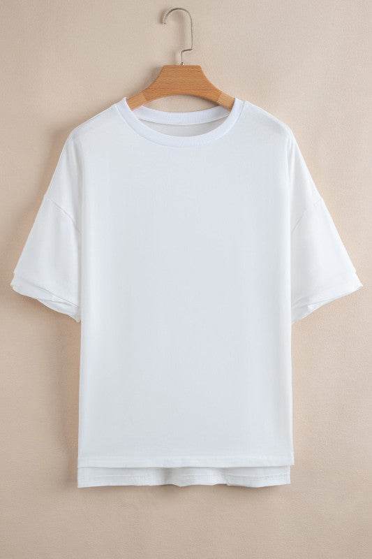 Ayra Loose Half Sleeve Hi Low Hem Top - Shop Style & More | Fresh Looks, Everyday Deals & Free Shipping