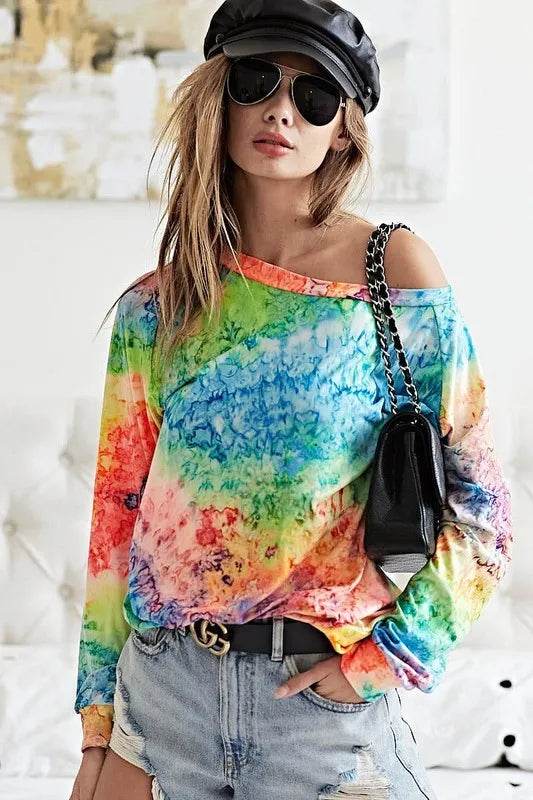 BiBi Tie Dye Soft Knit Jersey T-Shirt - Shop Style & More | Fresh Looks, Everyday Deals & Free Shipping