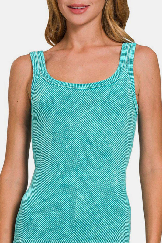 Zenana Ribbed Scoop Neck Tank - Shop Style & More | Fresh Looks, Everyday Deals & Free Shipping