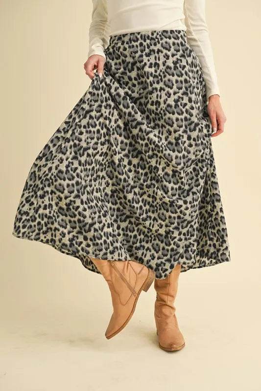Aemi+Co Leopard Midi Skirt - Shop Style & More | Fresh Looks, Everyday Deals & Free Shipping