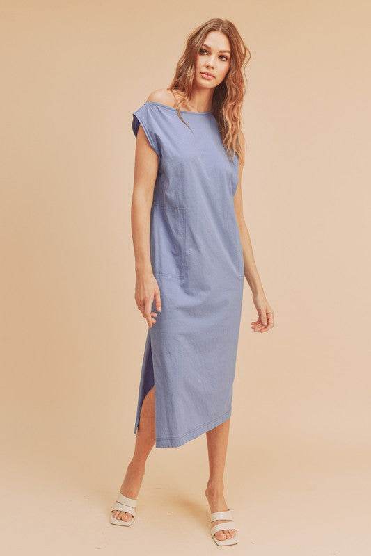 Aemi + Co Side Slit Round Neck Sleeveless Midi Dress - Shop Style & More | Fresh Looks, Everyday Deals & Free Shipping