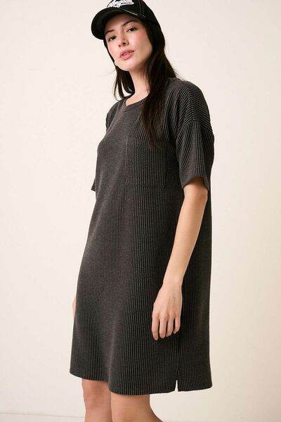 Mittoshop Urban Rib Knit Short Sleeve Tee Dress - Shop Style & More | Fresh Looks, Everyday Deals & Free Shipping