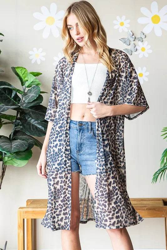 Heimish Full Size Leopard Open Front Cardigan Plus Size - Shop Style & More | Fresh Looks, Everyday Deals & Free Shipping