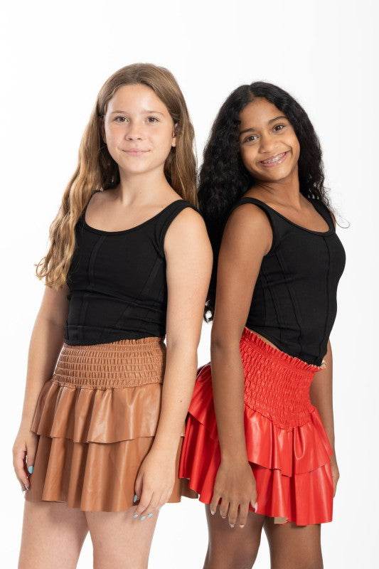Juniors Leather Julia Skirt - Shop Style & More | Fresh Looks, Everyday Deals & Free Shipping