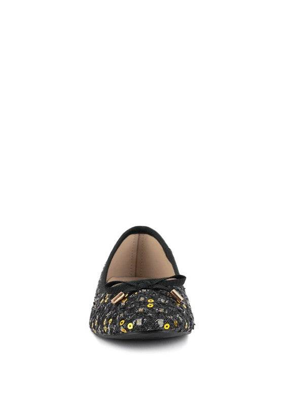Florent Sequin Flat Bow Ballerinas - Shop Style & More | Fresh Looks, Everyday Deals & Free Shipping