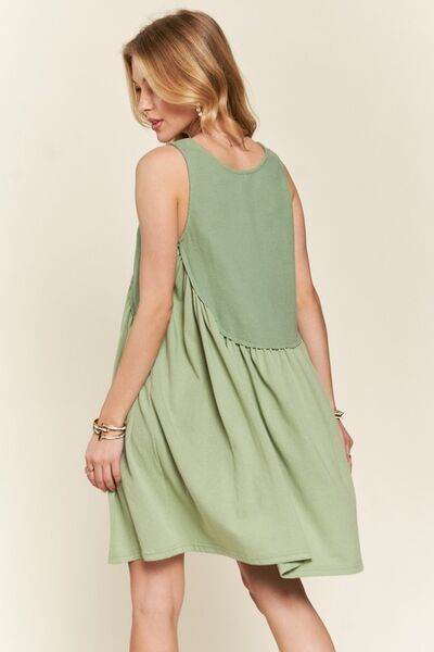 ADORA Decorative Button Sleeveless Babydoll Dress - Shop Style & More | Fresh Looks, Everyday Deals & Free Shipping