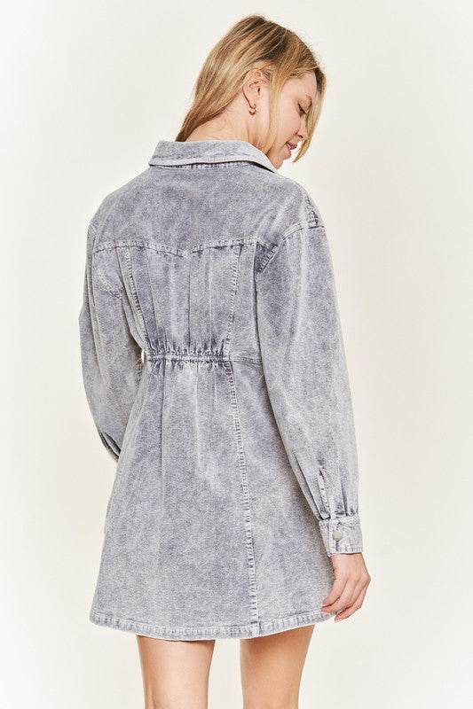 WASHED CORDUROY MINI DRESS JJD5006 - Shop Style & More | Fresh Looks, Everyday Deals & Free Shipping
