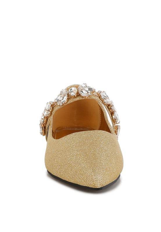 Flavia Diamante Brooch Glitter Ballerinas - Shop Style & More | Fresh Looks, Everyday Deals & Free Shipping