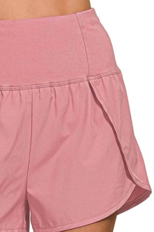 Zenana High Waisted Zippered Back Pocket Running Shorts - Shop Style & More | Fresh Looks, Everyday Deals & Free Shipping