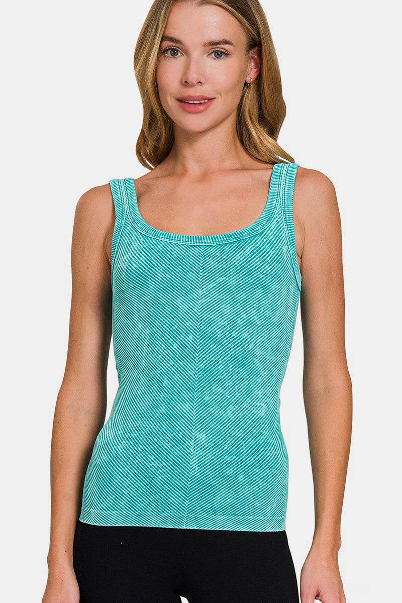 Zenana Ribbed Scoop Neck Tank - Shop Style & More | Fresh Looks, Everyday Deals & Free Shipping