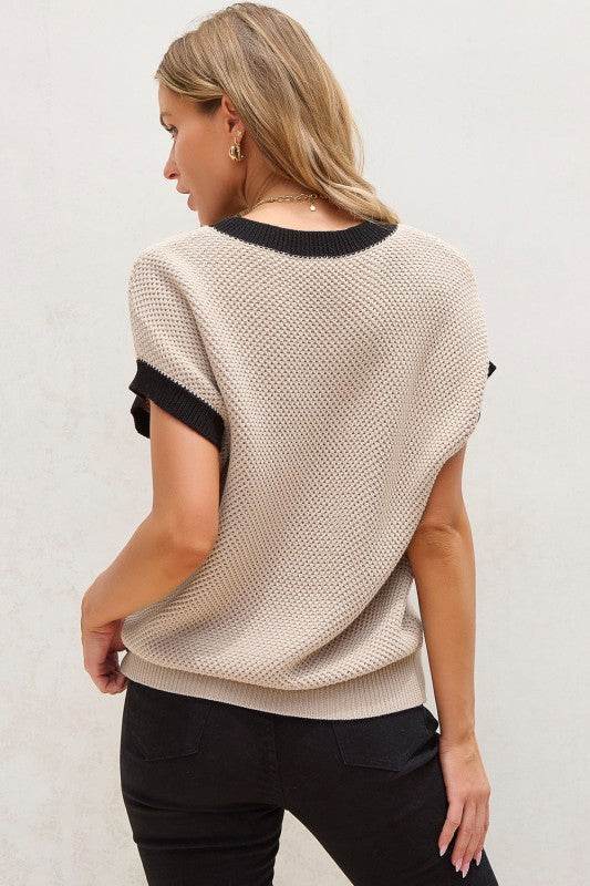 Inaya Beige Batwing Sleeve Sweater Top - Shop Style & More | Fresh Looks, Everyday Deals & Free Shipping