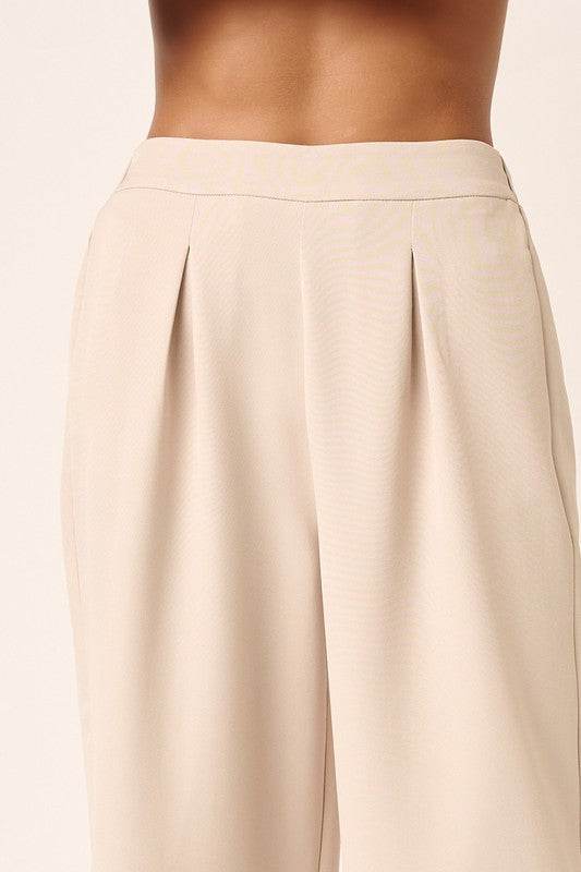 Mittoshop Inverted Pleat Detail Wide Leg Pants - Shop Style & More | Fresh Looks, Everyday Deals & Free Shipping