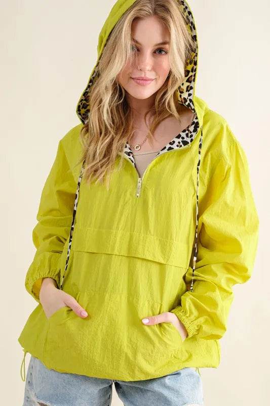 And The Why Leopard Print Hoodie Zipper Up Pocket Windbreaker - Shop Style & More | Fresh Looks, Everyday Deals & Free Shipping