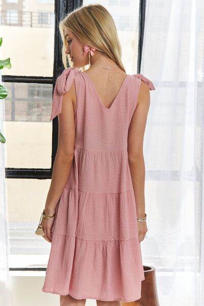 ADORA V-Neck Tie Shoulder Dress - Shop Style & More | Fresh Looks, Everyday Deals & Free Shipping
