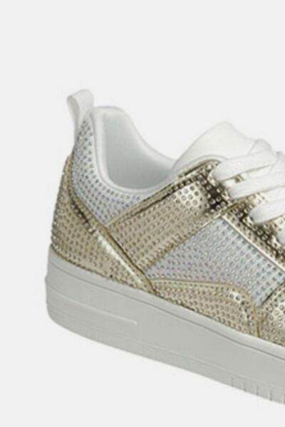 Forever Link Rhinestone Platform Flat Sneakers - Shop Style & More | Fresh Looks, Everyday Deals & Free Shipping