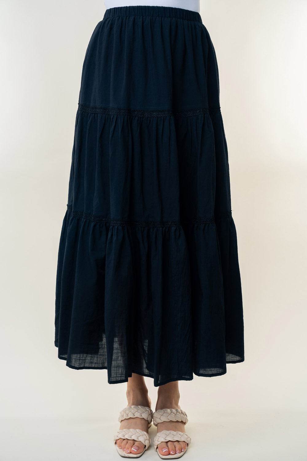 White Birch High Waisted Tiered Maxi Skirt - Shop Style & More | Fresh Looks, Everyday Deals & Free Shipping