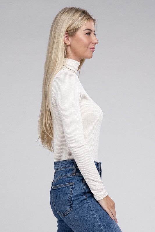 Ribbed Turtle Neck Long Sleeve Top - Shop Style & More | Fresh Looks, Everyday Deals & Free Shipping
