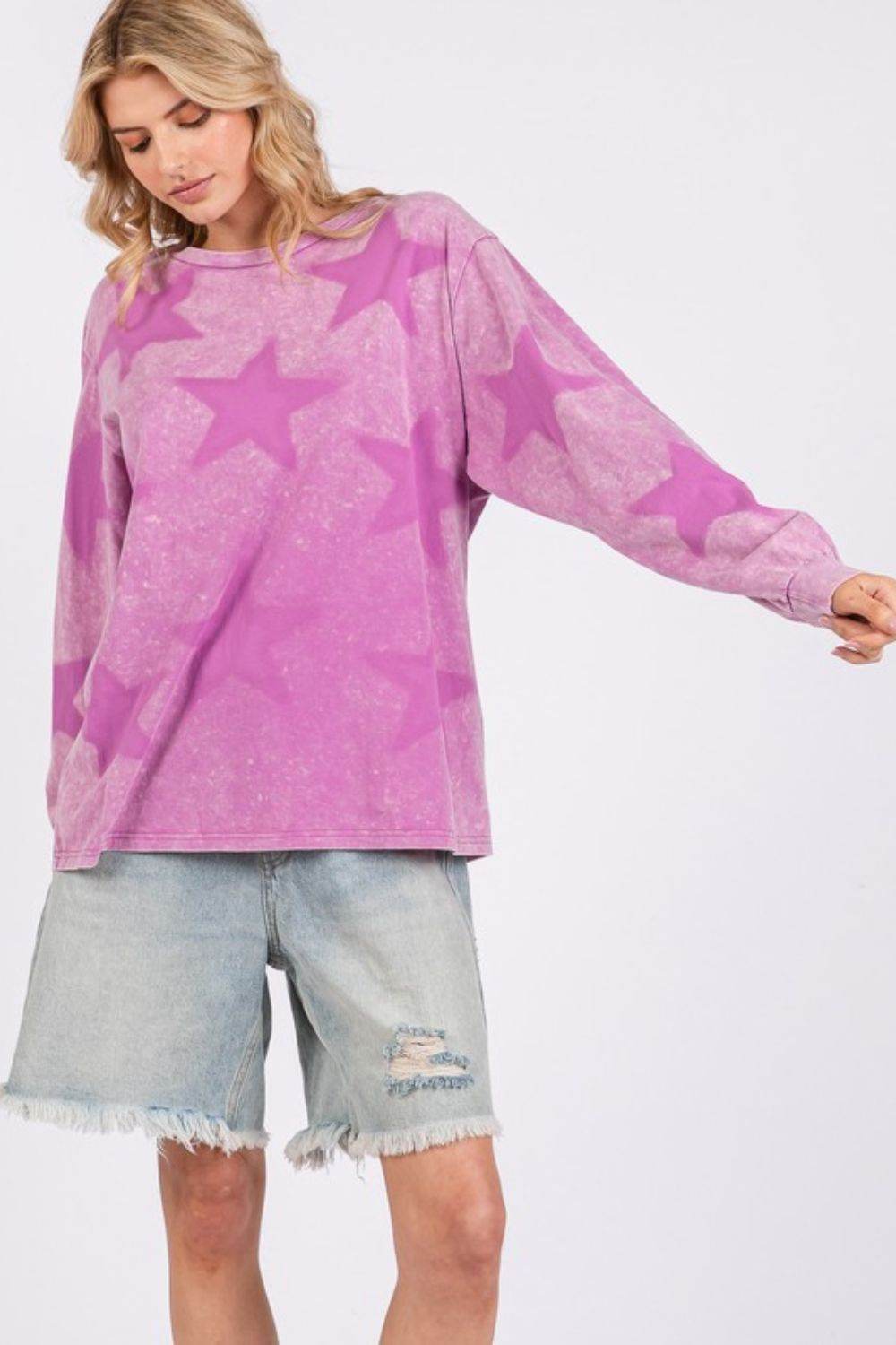 SAGE + FIG Mineral Wash Star Pattern T-Shirt - Shop Style & More | Fresh Looks, Everyday Deals & Free Shipping