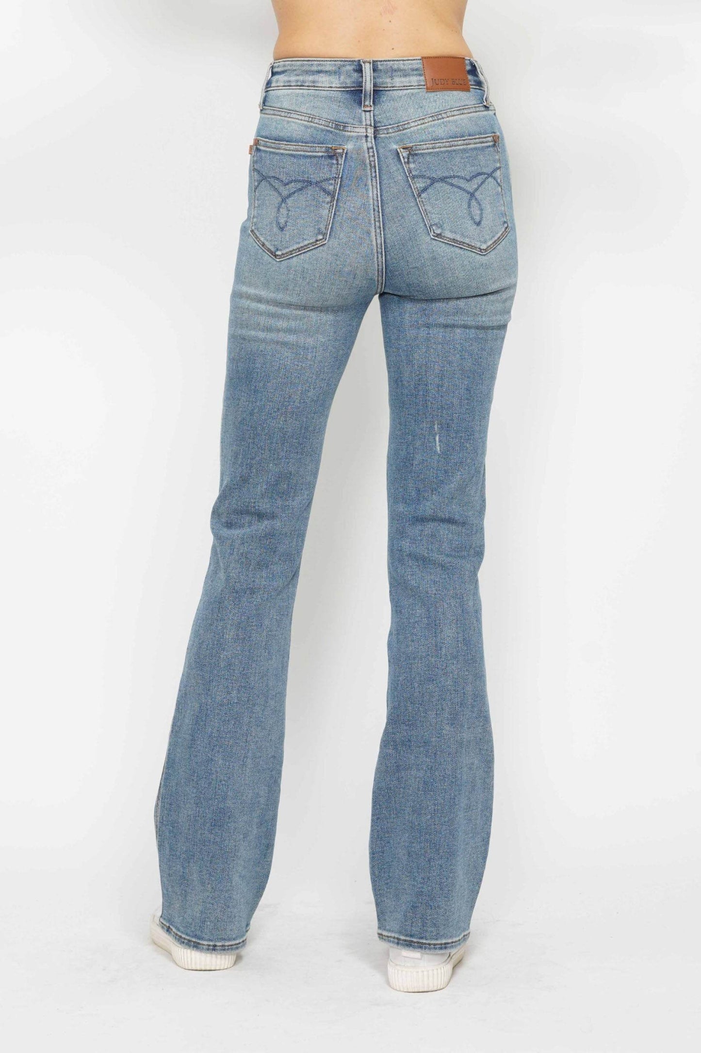Judy Blue Full Size Tummy Control Back Embroidered Pocketed Bootcut Jeans Plus Size - Shop Style & More | Fresh Looks, Everyday Deals & Free Shipping