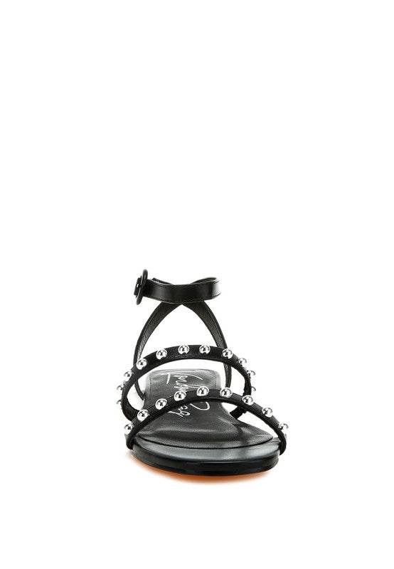 Flippity Studded Ankle Strap Flat Sandals - Shop Style & More | Fresh Looks, Everyday Deals & Free Shipping