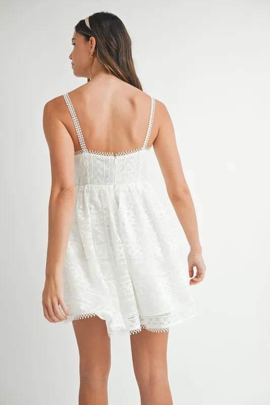 MABLE Eyelet Lace Babydoll Mini Cami Dress - Shop Style & More | Fresh Looks, Everyday Deals & Free Shipping