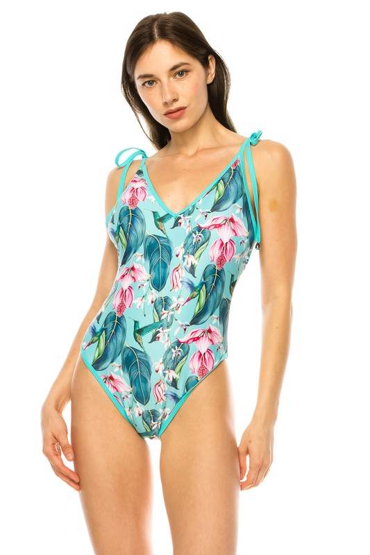ONE PIECE BATHING SUIT FLORAL PRINT SHOULER TOP TI - Shop Style & More | Fresh Looks, Everyday Deals & Free Shipping