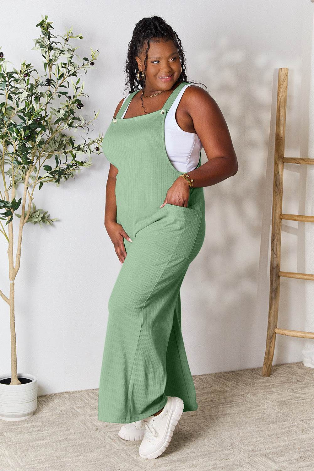 Double Take Full Size Wide Strap Overall with Pockets - Shop Style & More | Fresh Looks, Everyday Deals & Free Shipping