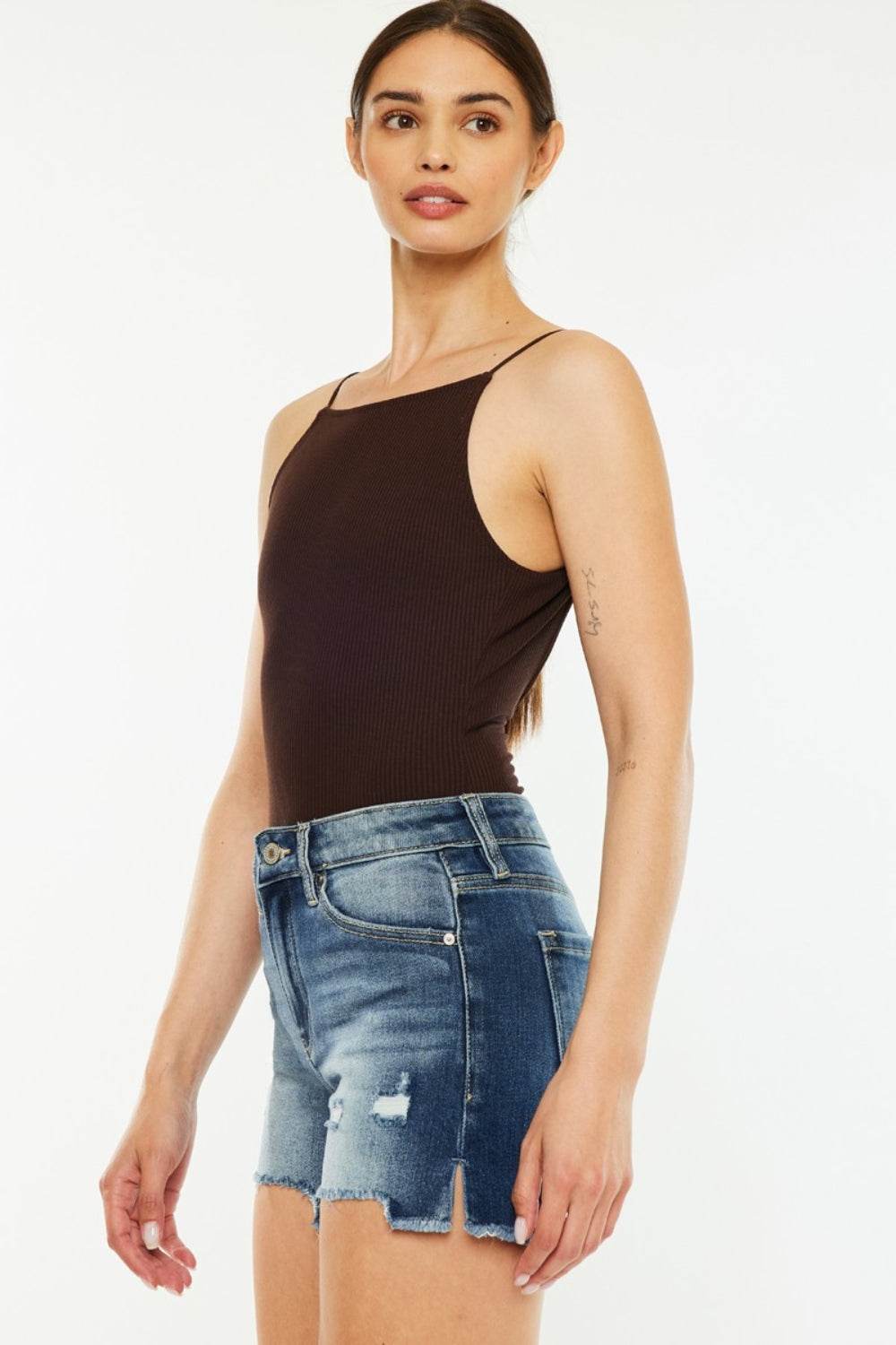 Kancan High Waist Raw Hem Denim Shorts - Shop Style & More | Fresh Looks, Everyday Deals & Free Shipping