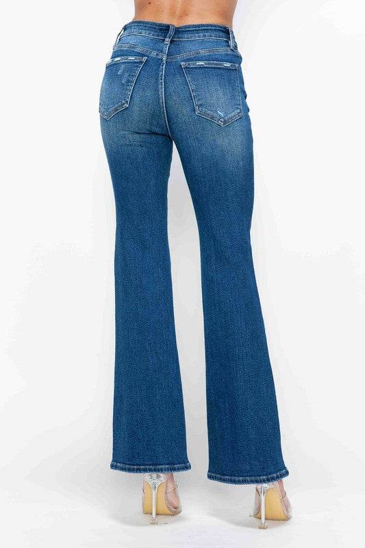 bytos Full Size High Rise Bootcut Jeans with Pockets - Shop Style & More | Fresh Looks, Everyday Deals & Free Shipping
