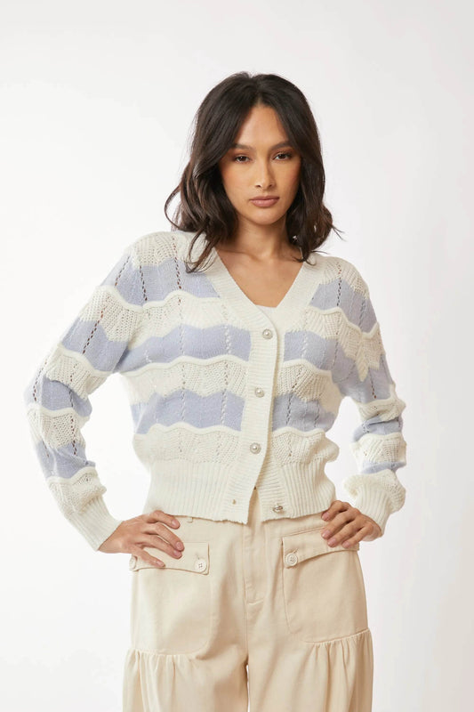 Davi & Dani Button Up Front V Neckline Cardigan Sweater - Shop Style & More | Fresh Looks, Everyday Deals & Free Shipping