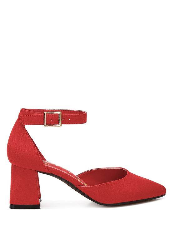 Rozita Microfiber Block Heel Sandals - Shop Style & More | Fresh Looks, Everyday Deals & Free Shipping