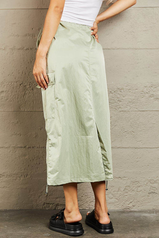 HYFVE Just In Time High Waisted Cargo Midi Skirt - Shop Style & More | Fresh Looks, Everyday Deals & Free Shipping