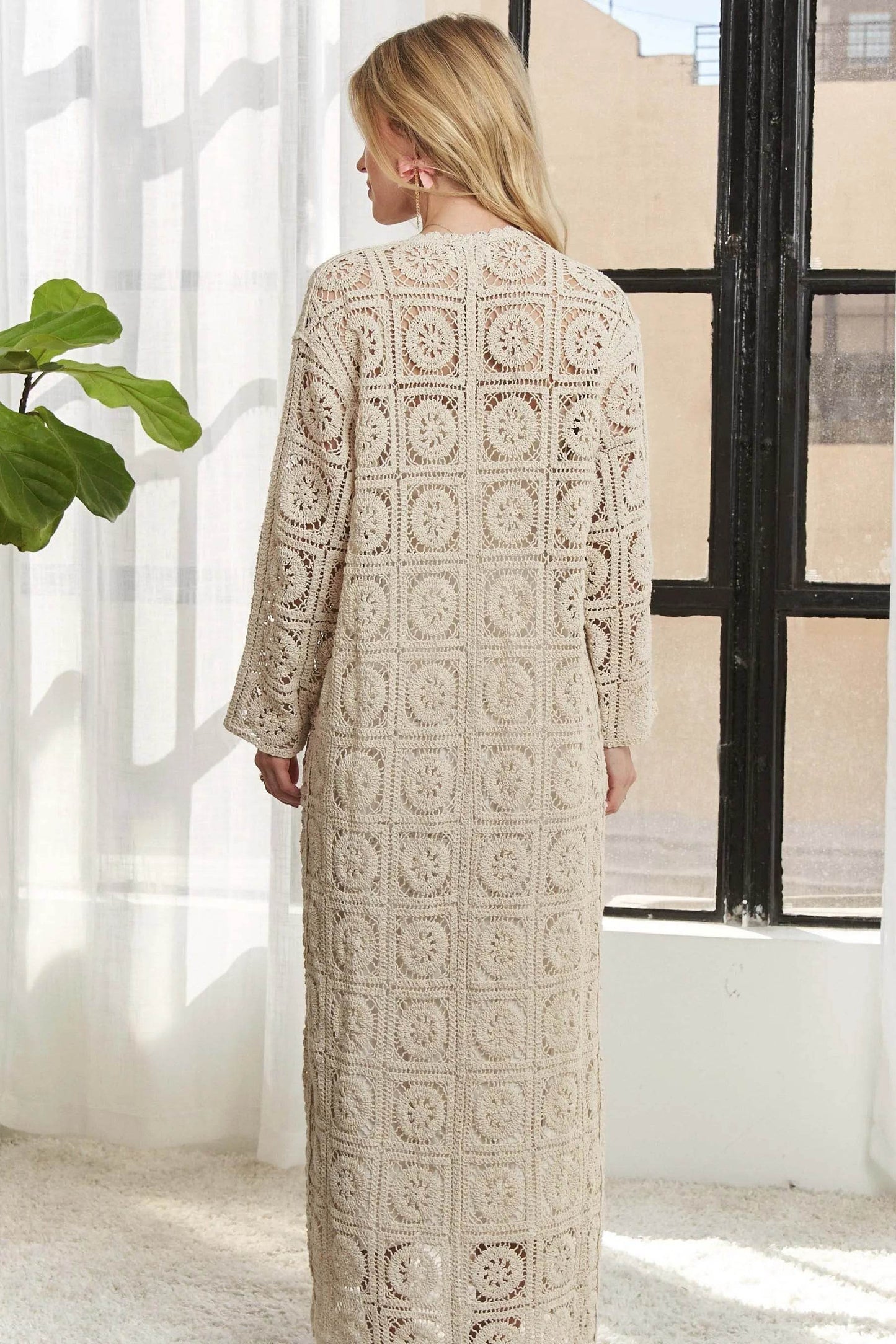 ADORA Long Sleeves Crochet Elastic Cardigan - Shop Style & More | Fresh Looks, Everyday Deals & Free Shipping