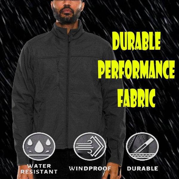 Mens Solid Soft Shell Storm Tech Jacket Coat - Shop Style & More | Fresh Looks, Everyday Deals & Free Shipping