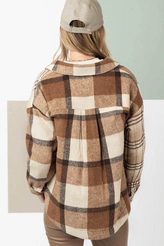Women Flannel Plaid Double Flap Pocket Jackets - Shop Style & More | Fresh Looks, Everyday Deals & Free Shipping