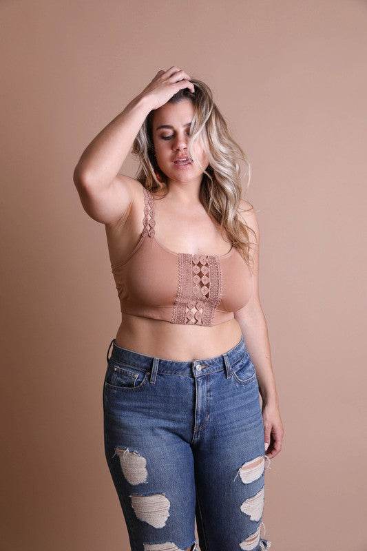 Boho Eye Lace Applique Bralette Plus Size - Shop Style & More | Fresh Looks, Everyday Deals & Free Shipping