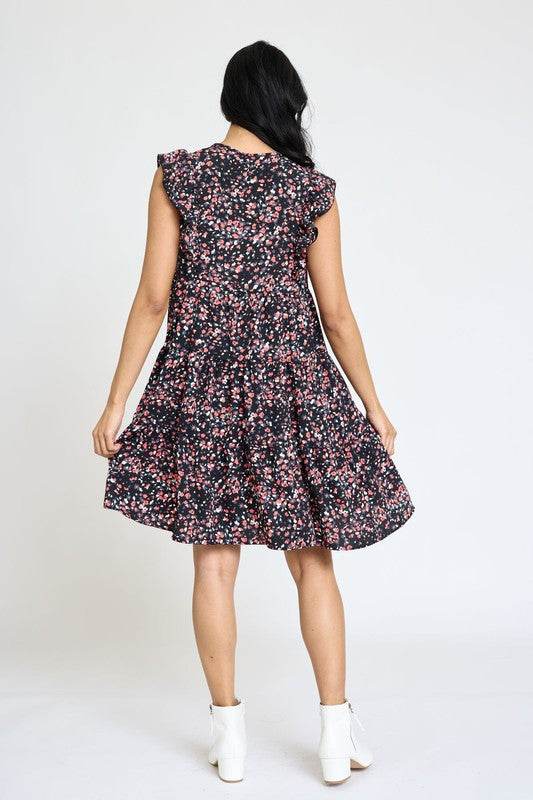 Leopard Flutter Sleeve V Neck Dress - Shop Style & More | Fresh Looks, Everyday Deals & Free Shipping