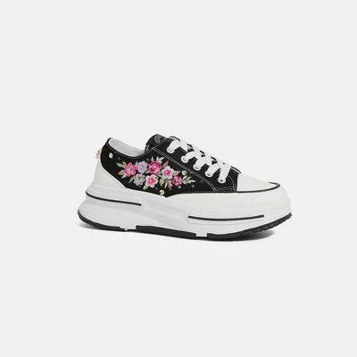 Nicole Lee USA Embroidery Detail Platform Lace-Up Sneakers - Shop Style & More | Fresh Looks, Everyday Deals & Free Shipping
