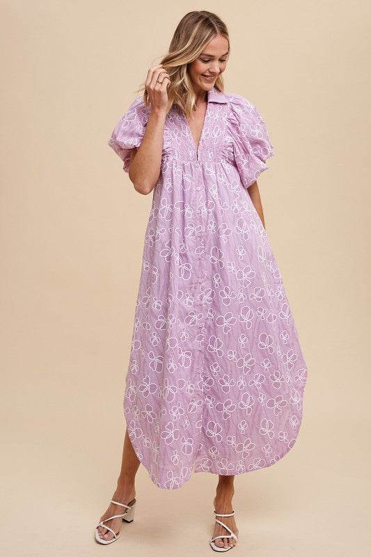 Annie Wear Floral Smock Detail Puff Sleeve Dress - Shop Style & More | Fresh Looks, Everyday Deals & Free Shipping