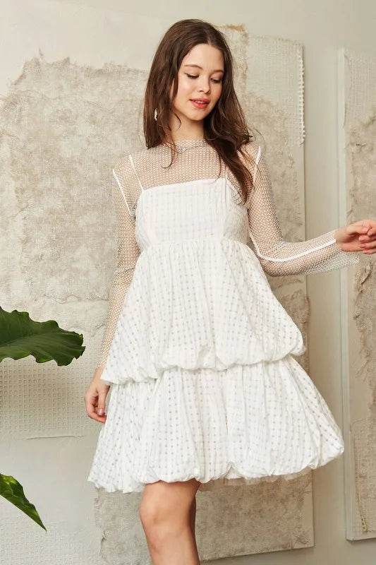 Davi & Dani Checker Print Side Pockets Textured Mini Dress - Shop Style & More | Fresh Looks, Everyday Deals & Free Shipping