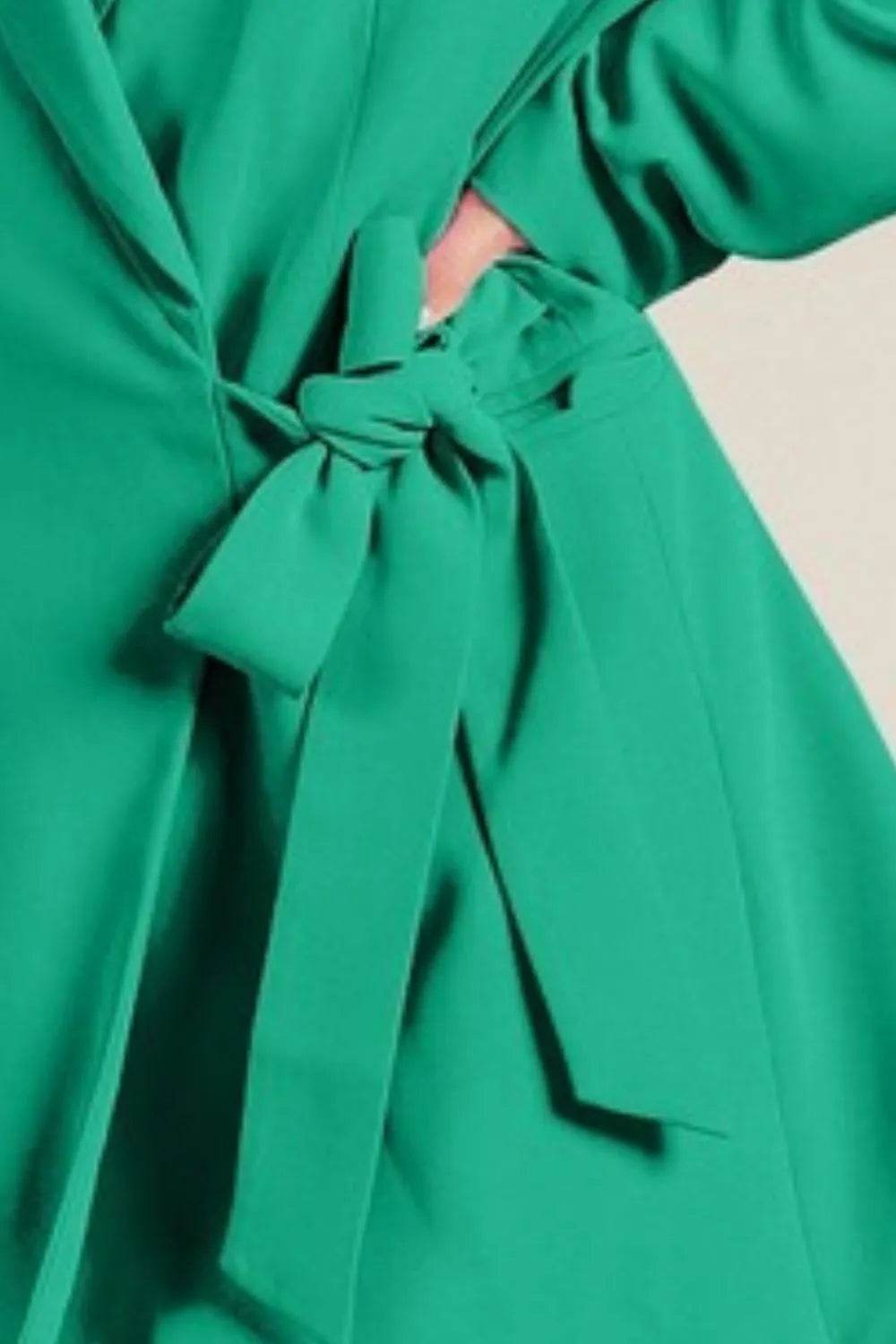 BiBi Wrap Tie Detailed Long Blazer - Shop Style & More | Fresh Looks, Everyday Deals & Free Shipping