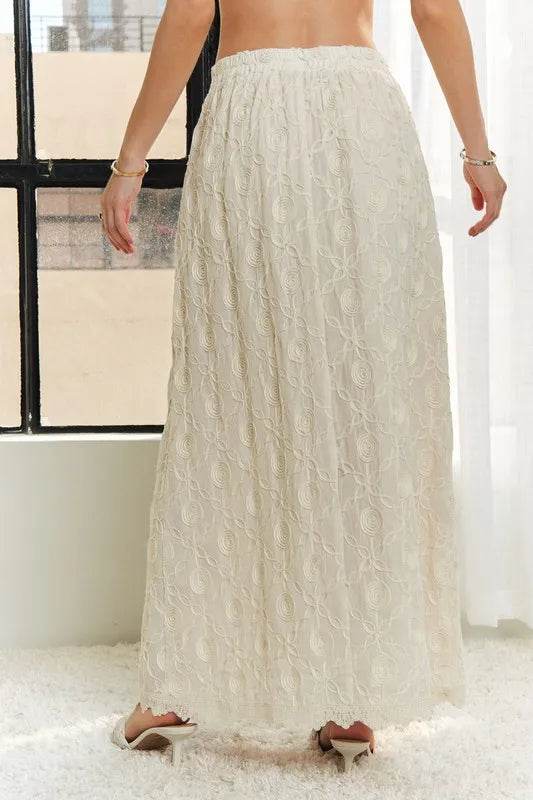 ADORA Elastic Waist Applique Maxi Skirt - Shop Style & More | Fresh Looks, Everyday Deals & Free Shipping