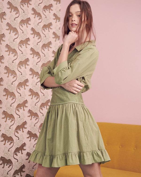 Eyelet detail 3/4 sleeve shortdress PLUS JBJ1091P - Shop Style & More | Fresh Looks, Everyday Deals & Free Shipping