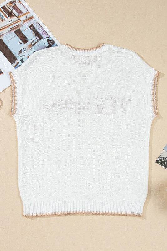 YEEHAW Stitch Edge Crew Neck Sweater Top - Shop Style & More | Fresh Looks, Everyday Deals & Free Shipping