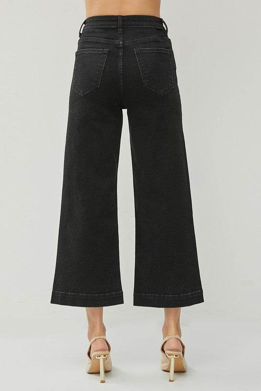 RISEN Full Size High Rise Wide Leg Ankle Jeans Plus Size - Shop Style & More | Fresh Looks, Everyday Deals & Free Shipping