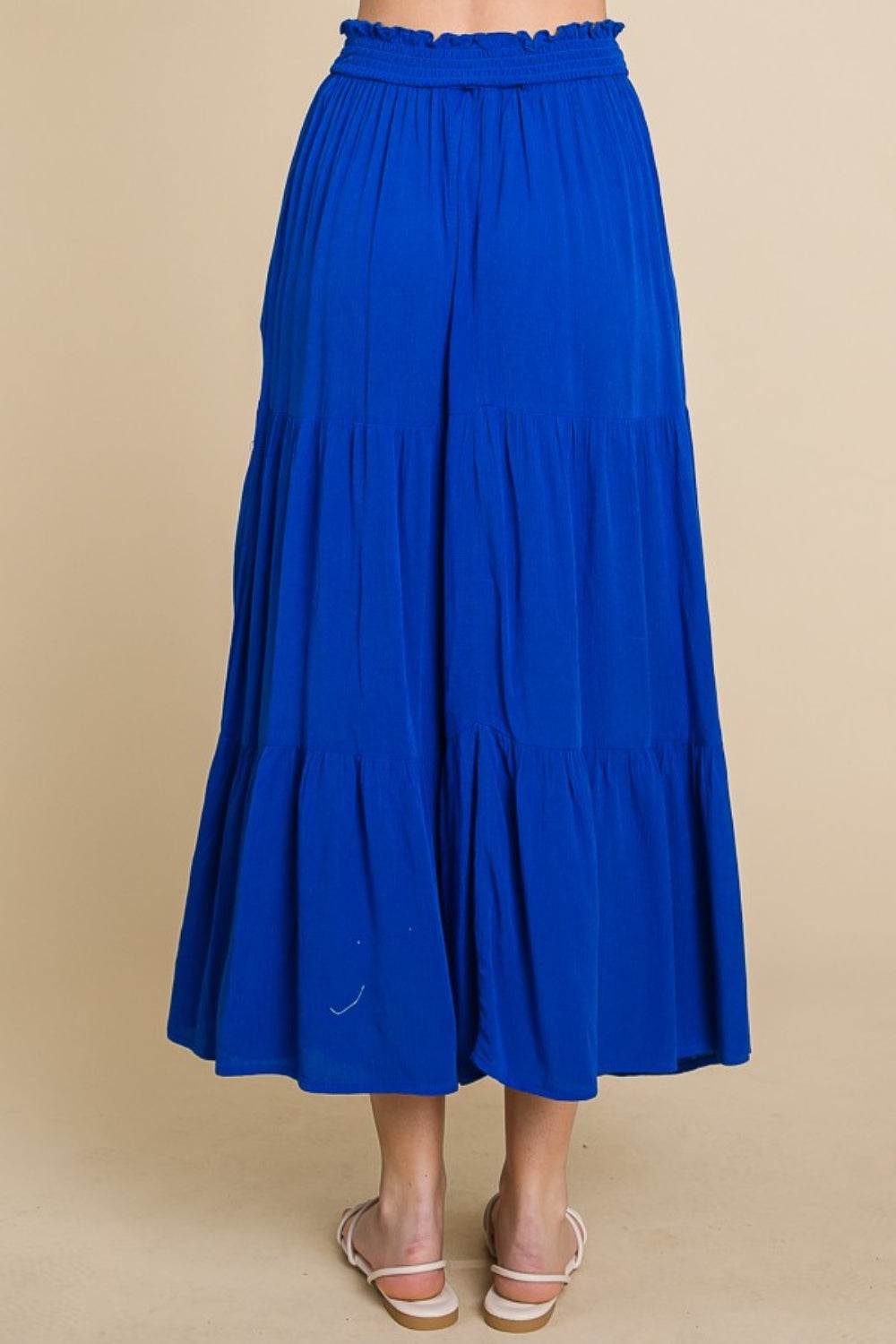 Culture Code Full Size Frill Ruched Midi Skirt - Shop Style & More | Fresh Looks, Everyday Deals & Free Shipping
