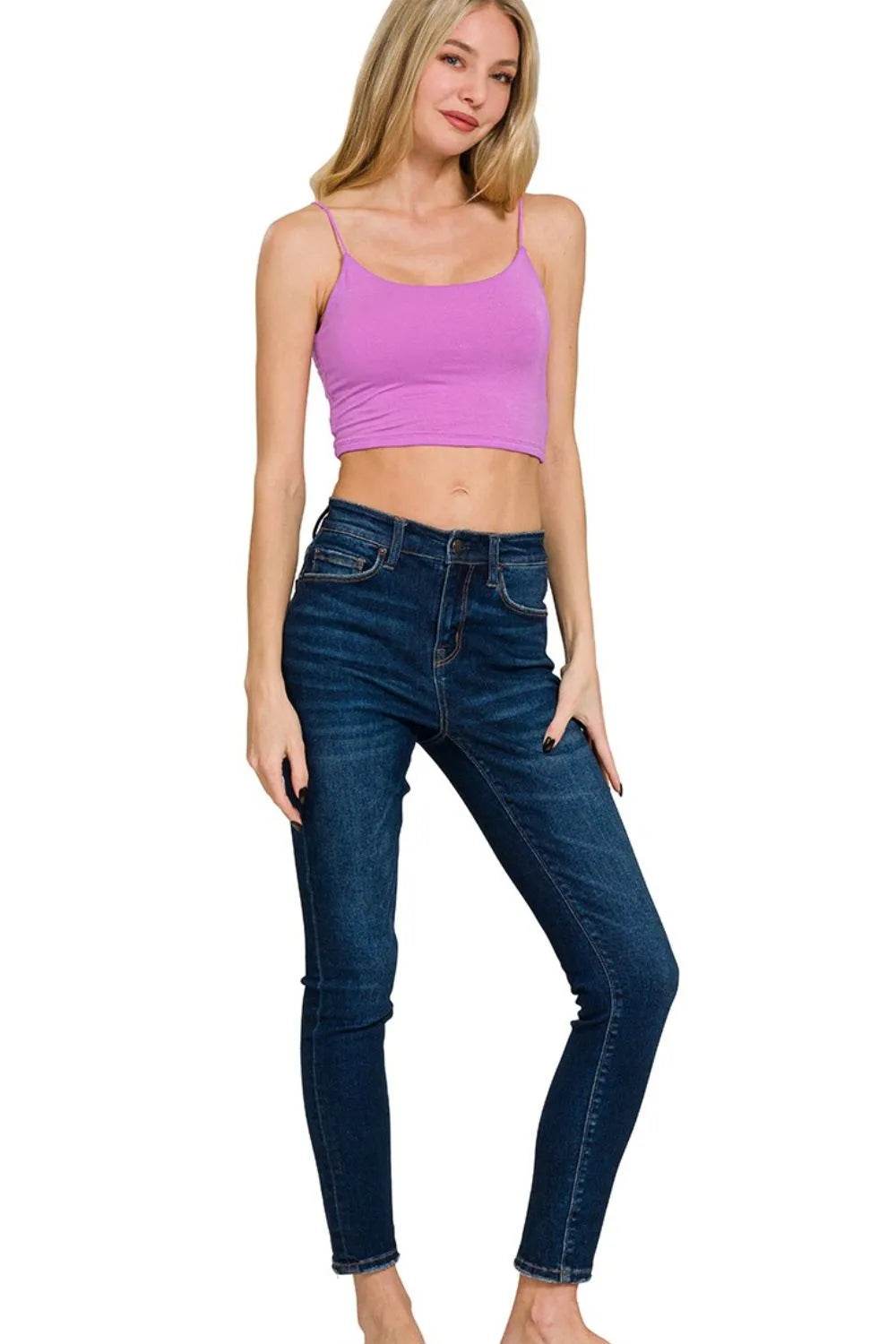 Zenana Double Layered Spaghetti Bra Cami - Shop Style & More | Fresh Looks, Everyday Deals & Free Shipping