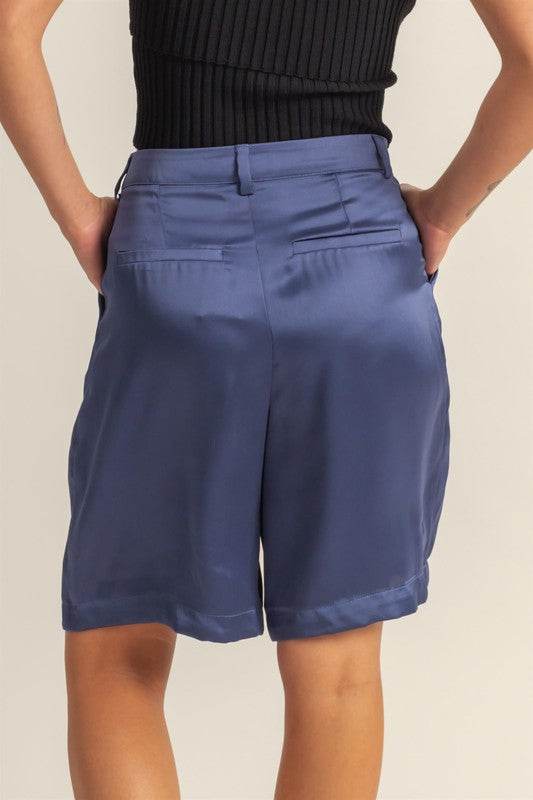 HYFVE High-Waist Pleated Satin Shorts - Shop Style & More | Fresh Looks, Everyday Deals & Free Shipping